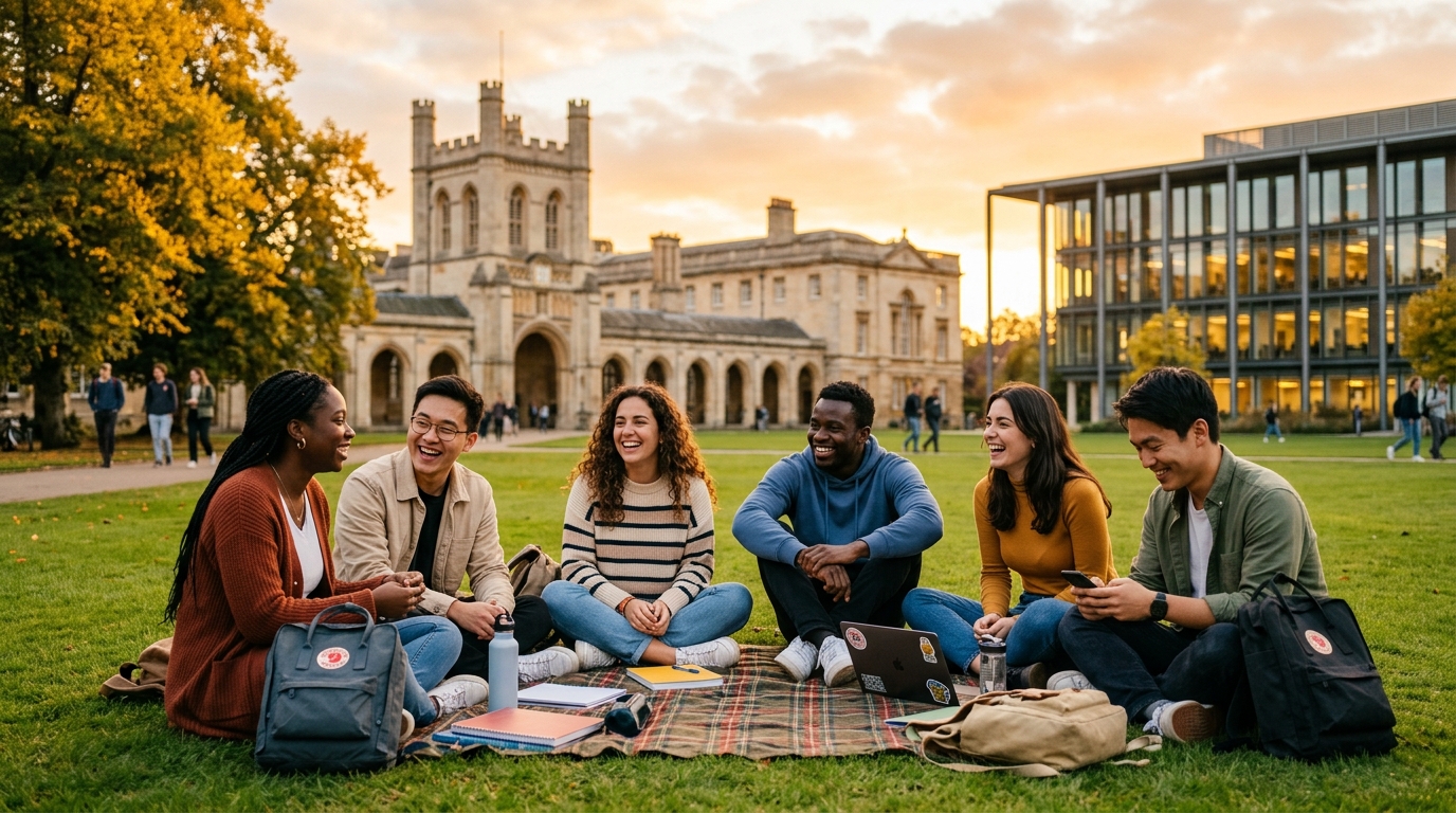 International students studying abroad in Europe
